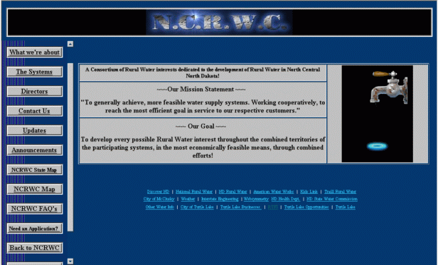 Website Designed for the North Central Rural Water Consortium