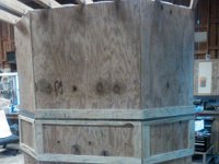 NCM 0201  Shutters hung over the windows.