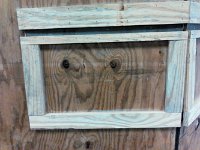 NCM 0213  Window shutters... hinged with 2 inch nylon strap.