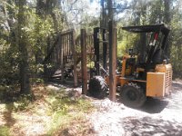 NCM 0326  Tight fit, but it did go through the poles to sit it there.